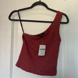 F21: New with tags - one shoulder crop top